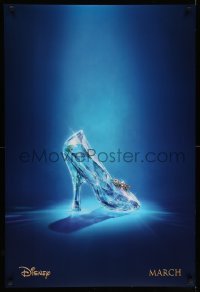 3w191 CINDERELLA teaser DS 1sh '15 great image of classic glass slipper!