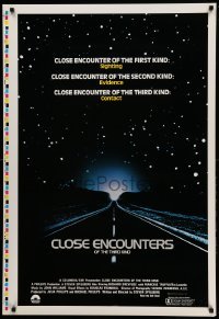 3w196 CLOSE ENCOUNTERS OF THE THIRD KIND printer's test int'l 1sh '77 Steven Spielberg's classic!