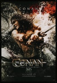 3w206 CONAN THE BARBARIAN teaser DS 1sh '11 cool image of Jason Momoa in title role as Conan!