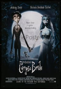 3w212 CORPSE BRIDE advance DS 1sh '05 Tim Burton stop-motion animated horror musical!