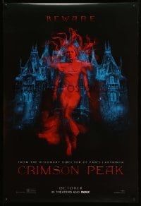 3w216 CRIMSON PEAK teaser DS 1sh '15 Guillermo del Toro horror, cool ghostly Mia Wasikowska