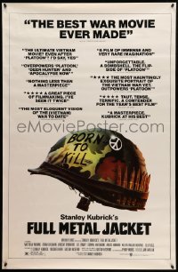 3w328 FULL METAL JACKET English 1sh '87 Stanley Kubrick Vietnam War movie, Castle art!