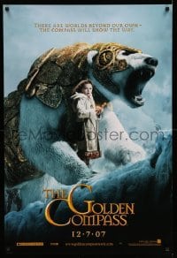 3w342 GOLDEN COMPASS teaser 1sh '07 Kidman, Craig, Dakota Blue Richards with protector!