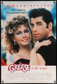 3w357 GREASE DS 1sh R98 John Travolta & Olivia Newton-John in a most classic musical!