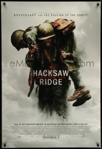 3w368 HACKSAW RIDGE advance DS 1sh '16 Andrew Garfield as PFC Desmond Doss, directed by Mel Gibson!