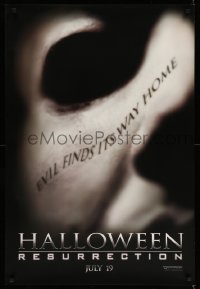 3w372 HALLOWEEN RESURRECTION teaser 1sh '02 Jamie Lee Curtis, evil finds its way home!