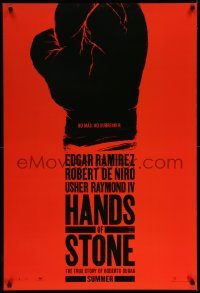 3w373 HANDS OF STONE teaser DS 1sh '16 Edgar Ramirez, De Niro, the true story of Roberto Duran!