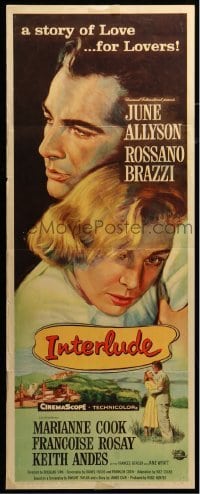 4c546 INTERLUDE insert '57 Douglas Sirk, James M. Cain, Rossano Brazzi romancing June Allyson!