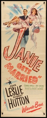 4c552 JANIE GETS MARRIED insert '46 sexy Joan Leslie, Robert Hutton, Edward Arnold!