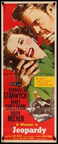 4c554 JEOPARDY insert '53 Barbara Stanwyck did it because her fear was greater than her shame!