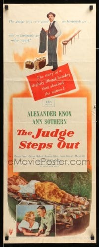 4c560 JUDGE STEPS OUT insert '48 romantic artwork of pretty Ann Sothern & Alexander Knox!