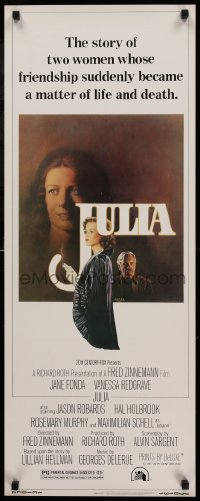 4c562 JULIA insert '77 artwork of Jane Fonda & Vanessa Redgrave by Richard Amsel!