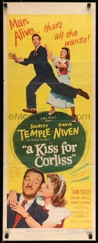 4c572 KISS FOR CORLISS insert '49 great images of Shirley Temple & David Niven!