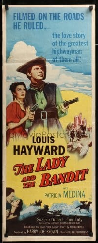 4c578 LADY & THE BANDIT insert '51 artwork of Louis Hayward & Patricia Medina!