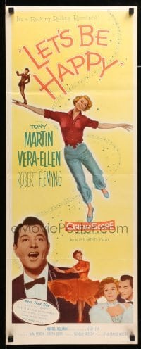 4c587 LET'S BE HAPPY insert '57 pretty Vera-Ellen & Tony Martin in a rocking and rolling romance!