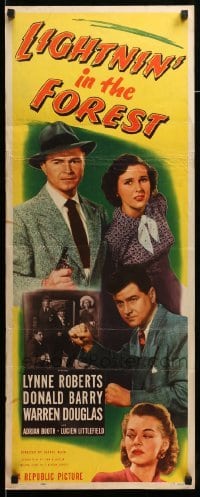 4c589 LIGHTNIN' IN THE FOREST insert '48 Lynne Roberts, Donald Barry, Warren Douglas!