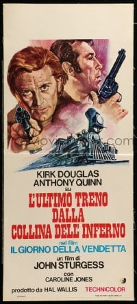 4c127 LAST TRAIN FROM GUN HILL Italian locandina R75 Kirk Douglas, Anthony Quinn, by John Sturges!