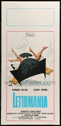 4c131 LETTOMANIA Italian locandina '76 Vincenzo Rigo, Carmen Villani, Harry Reems, sexy Deseta art