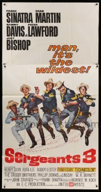 4f885 SERGEANTS 3 3sh '62 John Sturges, Frank Sinatra, Rat Pack parody of Gunga Din!