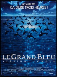 4p577 BIG BLUE director's cut French 1p '88 Luc Besson's Le Grand Bleu, cool dolphin image!