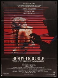 4p588 BODY DOUBLE French 1p '85 Brian De Palma, Melanie Griffith, voyeur watches sexy woman!