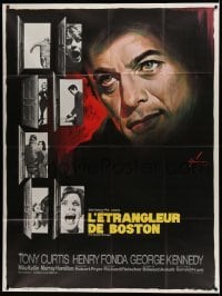 4p590 BOSTON STRANGLER French 1p '68 best different art of Tony Curtis & victims by Boris Grinsson!