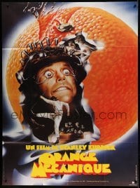 4p616 CLOCKWORK ORANGE French 1p R82 Stanley Kubrick classic, different art of Malcolm McDowell