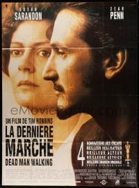 4p638 DEAD MAN WALKING French 1p '96 great close-up of Best Actress Susan Sarandon & Sean Penn!