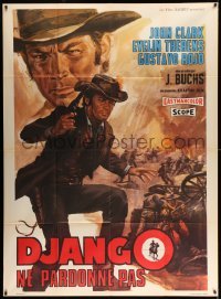 4p643 DJANGO DOES NOT FORGIVE French 1p '66 Mestizo, great western artwork by Mos!