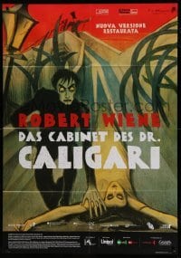 4p127 CABINET OF DR CALIGARI Italian 1p R14 early German silent restored, art from the original!