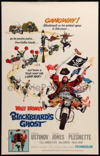 4p276 BLACKBEARD'S GHOST WC '68 Walt Disney, artwork of wacky invisible pirate Peter Ustinov!