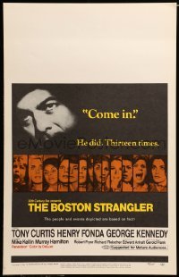 4p277 BOSTON STRANGLER WC '68 Tony Curtis, Henry Fonda, he killed thirteen girls!