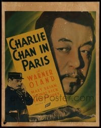 4p285 CHARLIE CHAN IN PARIS WC '35 great headshot image of Asian detective Warner Oland!