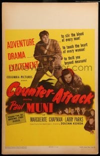 4p289 COUNTER-ATTACK WC '45 Paul Muni & Marguerite Chapman fight the Nazis in World War II!