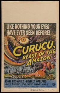 4p292 CURUCU, BEAST OF THE AMAZON WC '56 Universal horror, great monster art by Reynold Brown!