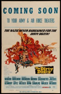 4p297 DIRTY DOZEN WC '67 Charles Bronson, Jim Brown, Lee Marvin, cool Frank McCarthy art!