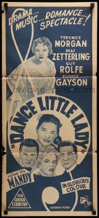 4r666 DANCE LITTLE LADY Aust daybill R50s Terence Morgan, Mai Zetterling, English ballet dancing!