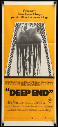 4r673 DEEP END Aust daybill '71 Jerzy Skolimowski, Jane Asher, John Moulder-Brown!