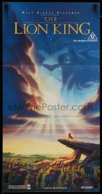 4r787 LION KING Aust daybill '94 blue style, classic Disney African cartoon!