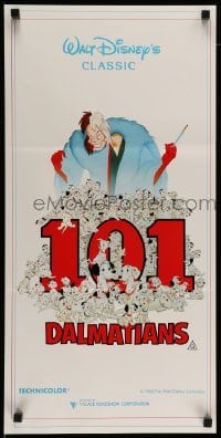 4r827 ONE HUNDRED & ONE DALMATIANS Aust daybill R80s classic Walt Disney canine family cartoon!