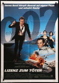 4r238 LICENCE TO KILL German '89 Timothy Dalton, Carey Lowell, Talisa Soto, Robert Davi!