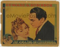 4s535 AMAZING DR. CLITTERHOUSE LC '38 great close up of Edward G. Robinson & Claire Trevor!