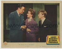 4s537 ANDY HARDY'S BLONDE TROUBLE LC #2 '44 Granville between Mickey Rooney & Herbert Marshall!