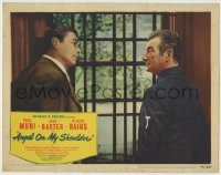 4s538 ANGEL ON MY SHOULDER LC #2 '46 close up of Paul Muni & Claude Rains standing by window!