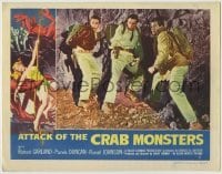 4s545 ATTACK OF THE CRAB MONSTERS LC '57 Russell Johnson, Richard Garland & another trapped!