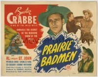 4s343 PRAIRIE BADMEN TC '46 cowboy Buster Crabbe is King of the Wild West, Al 'Fuzzy' St. John!