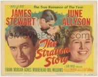 4s435 STRATTON STORY TC '49 Chicago White Sox baseball player James Stewart & June Allyson!