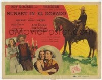 4s437 SUNSET IN EL DORADO TC '45 Roy Rogers on Trigger, with sexy Dale Evans + Gabby Hayes!