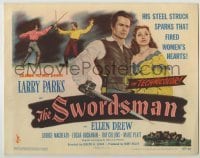 4s443 SWORDSMAN TC '47 swashbuckler Larry Parks, Ellen Drew, directed by Joseph H. Lewis!