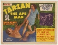 4s446 TARZAN THE APE MAN TC R54 great image of Johnny Weismuller & Maureen O'Sullivan!